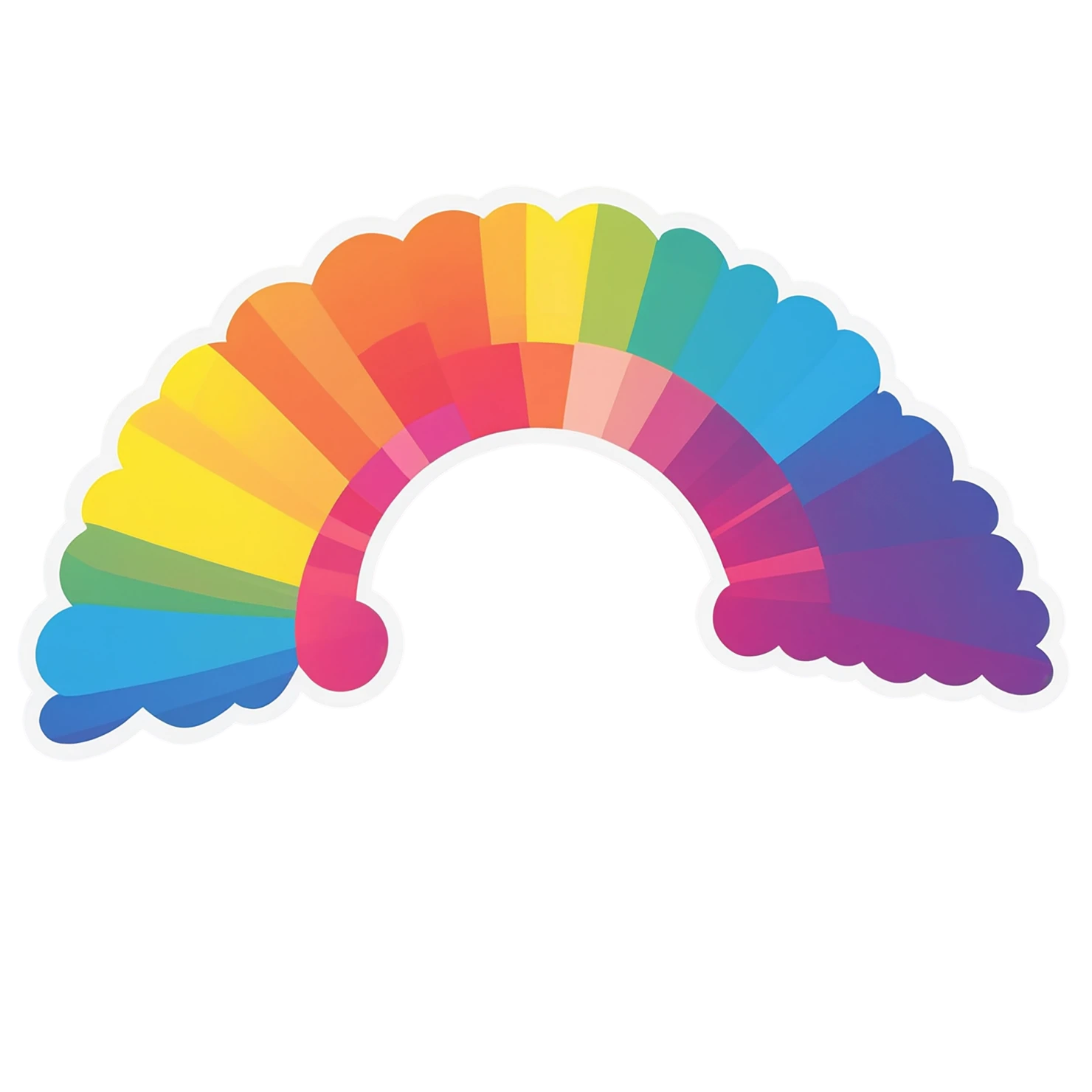Rainbow cute sticker isolated on transparent background #21685