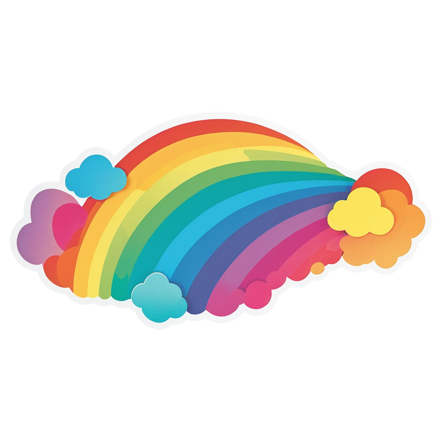 Rainbow cute sticker isolated on transparent background #21686