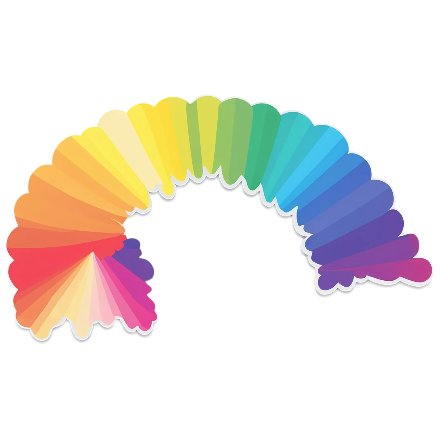 Rainbow cute sticker isolated on transparent background #21687