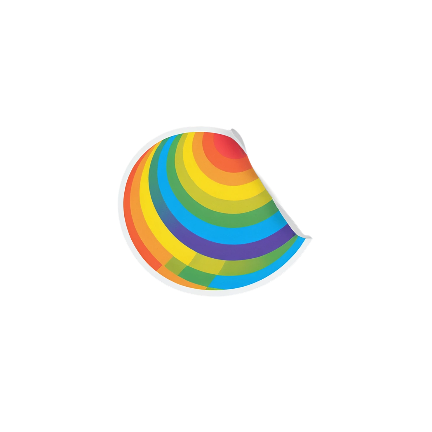 Rainbow cute sticker isolated on transparent background #21694