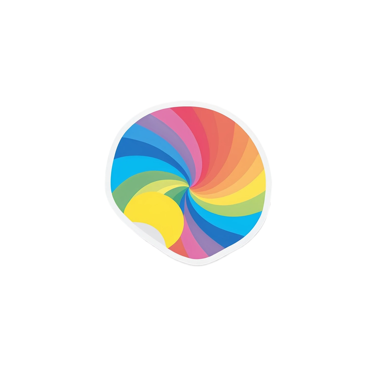 Rainbow cute sticker isolated on transparent background #21697