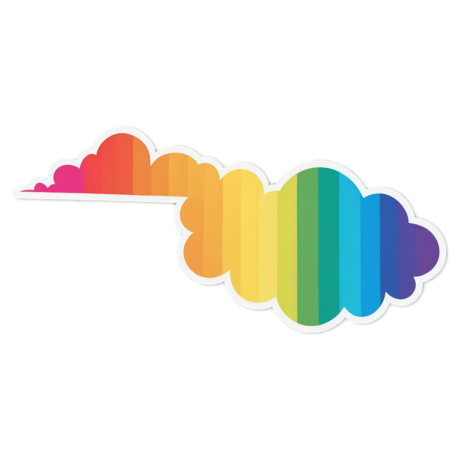 Rainbow cute sticker isolated on transparent background #21702
