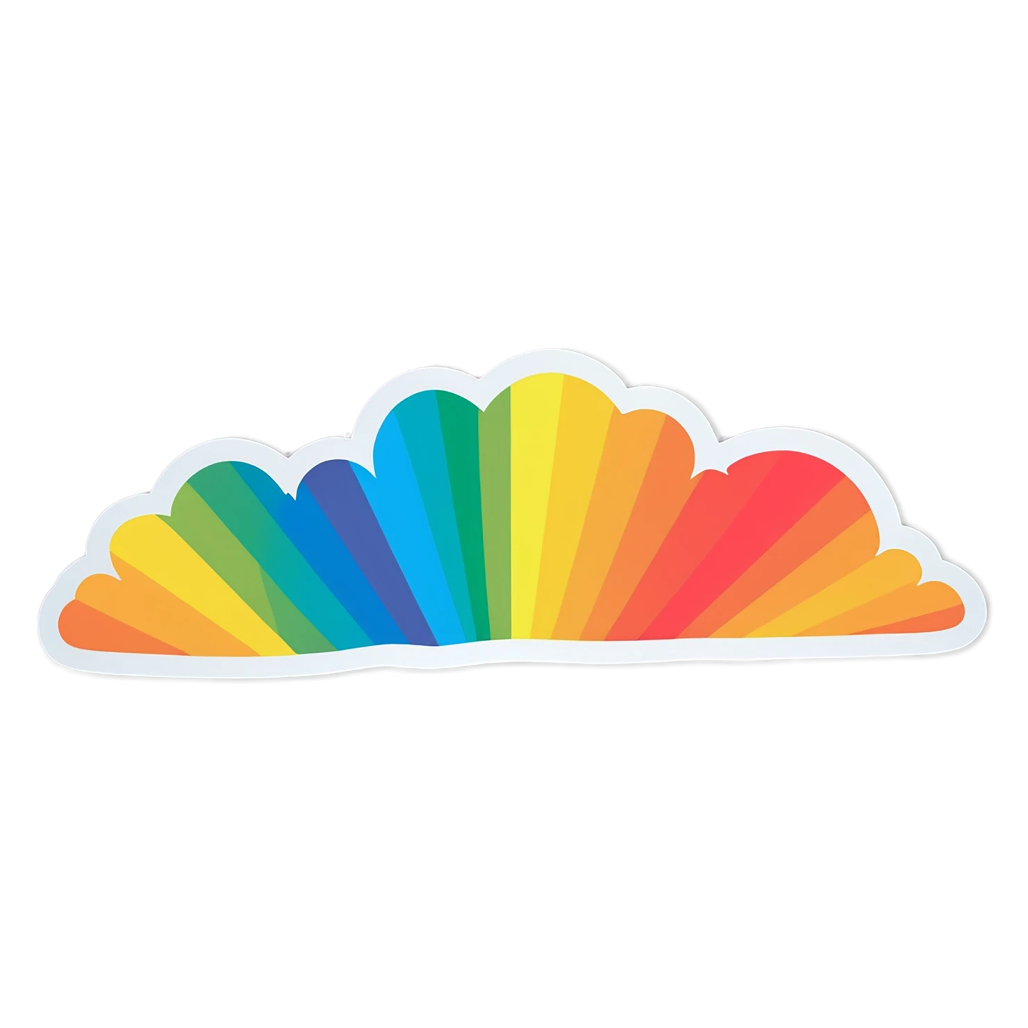 Rainbow cute sticker isolated on transparent background #21703