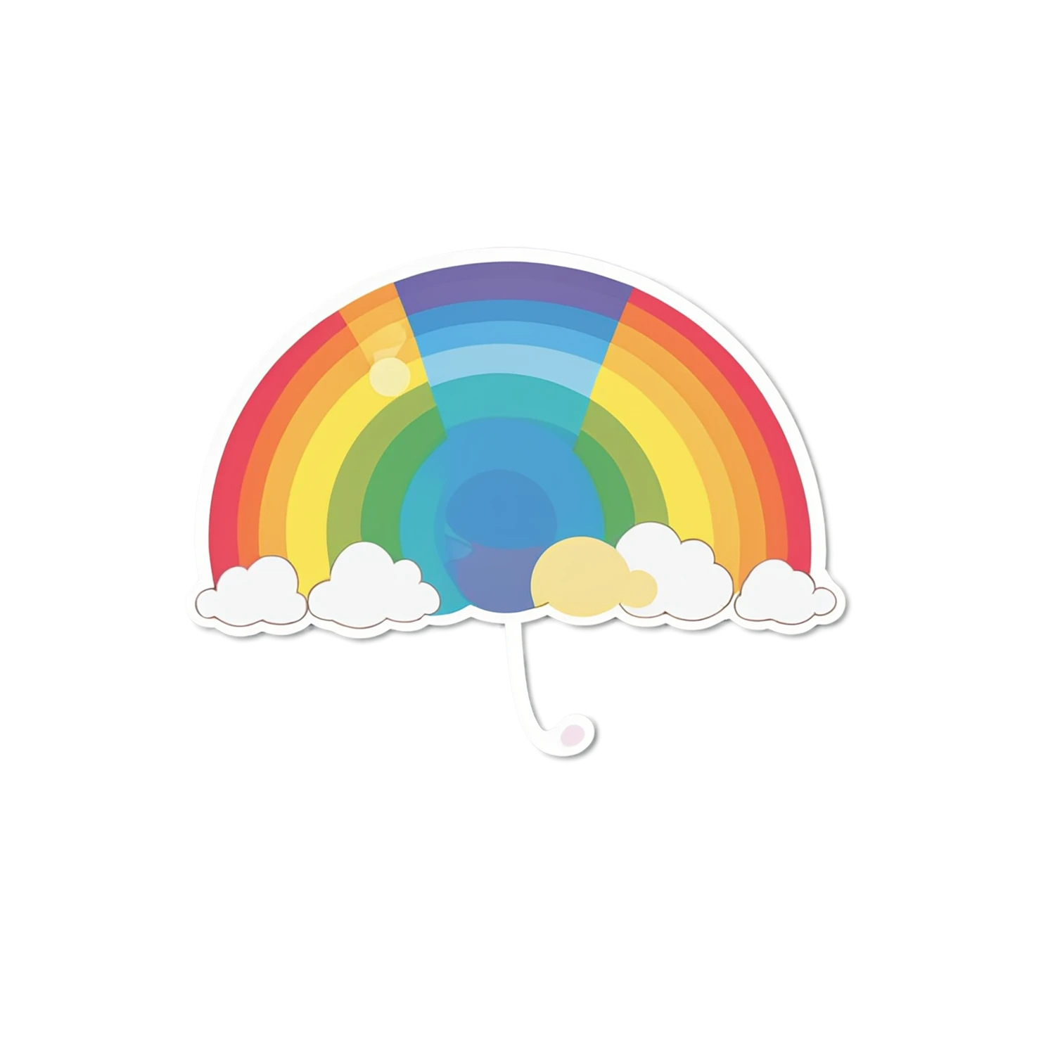 Rainbow cute sticker isolated on transparent background #21705