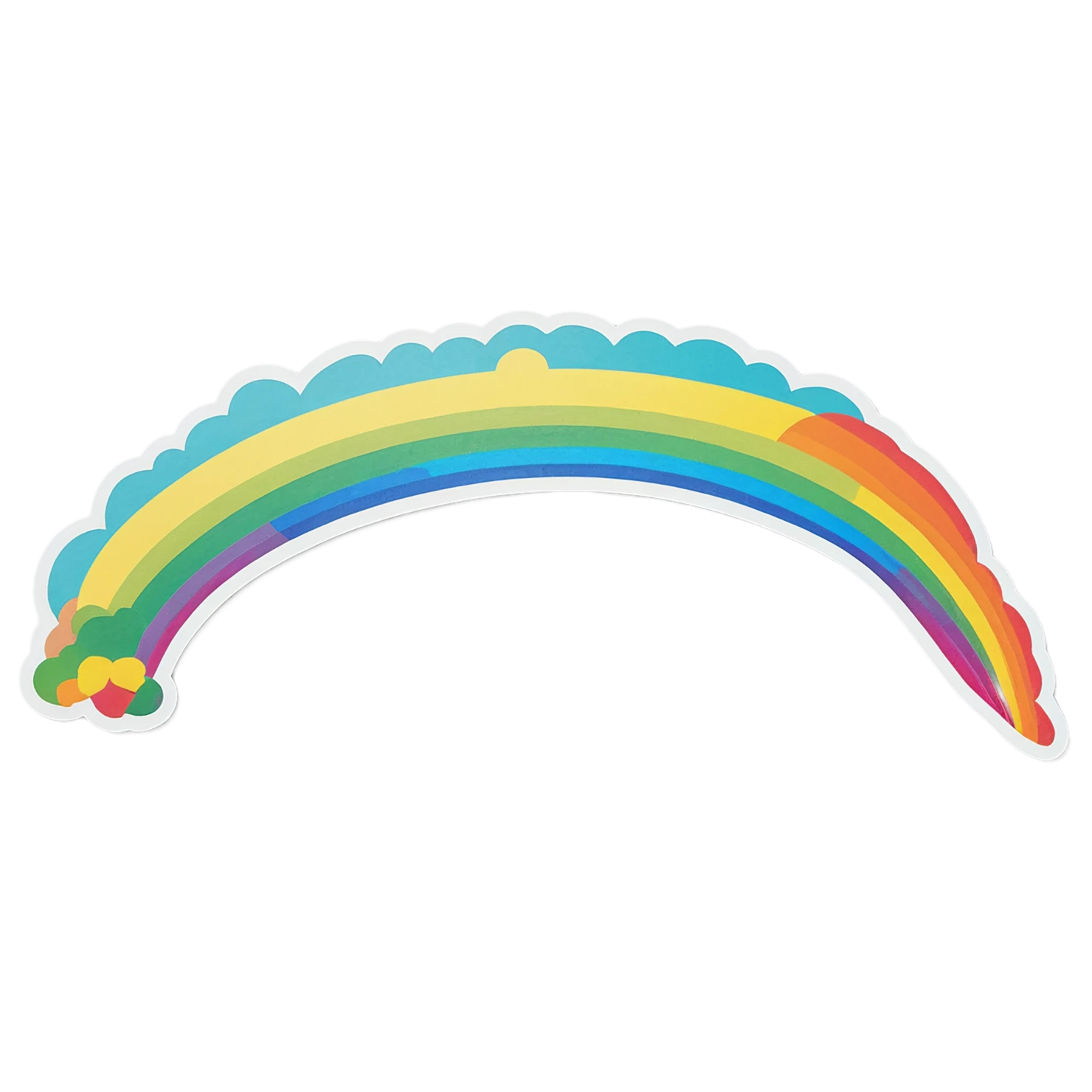 Rainbow cute sticker isolated on transparent background #21707