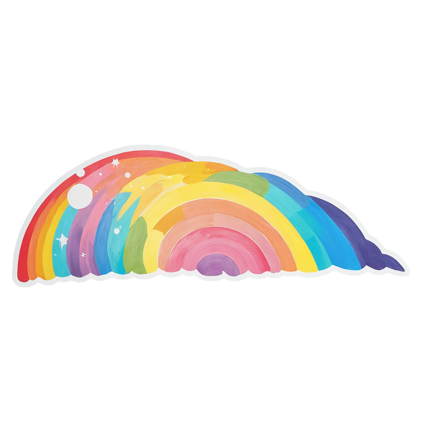 Rainbow cute sticker isolated on transparent background #21708