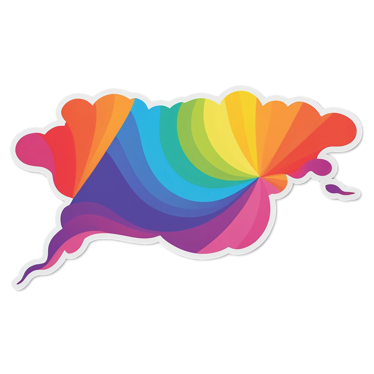 Rainbow cute sticker isolated on transparent background #21710