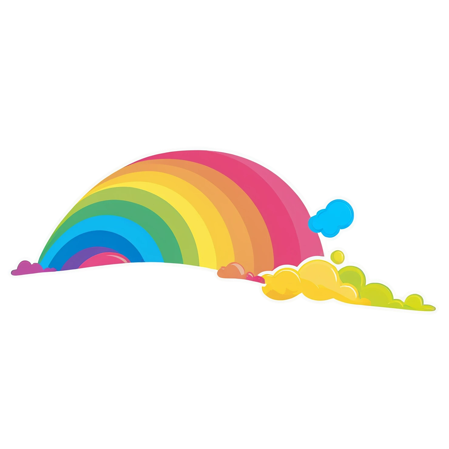Rainbow cute sticker isolated on transparent background #21711