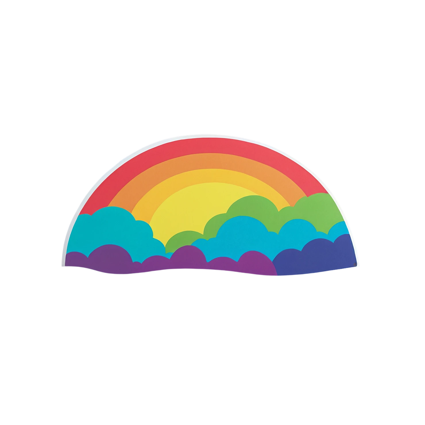 Rainbow cute sticker isolated on transparent background #21715