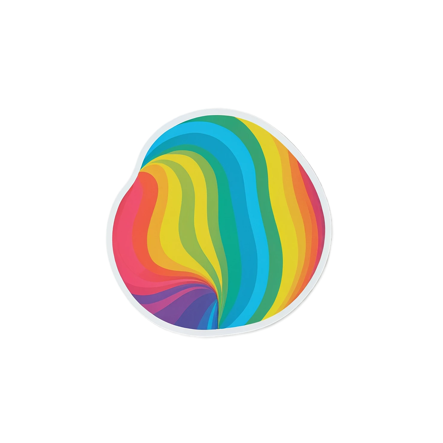 Rainbow cute sticker isolated on transparent background #21716