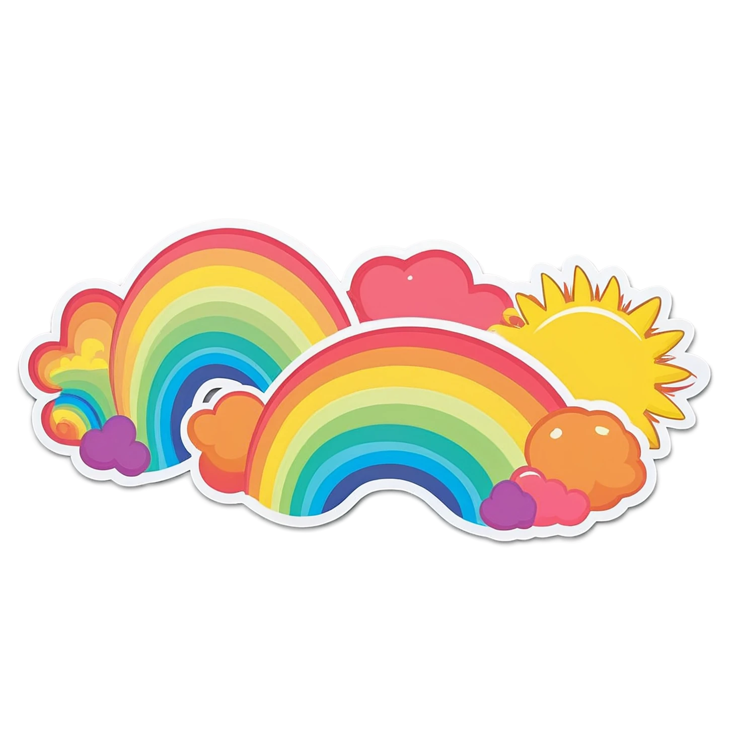 Rainbow cute sticker isolated on transparent background #21723