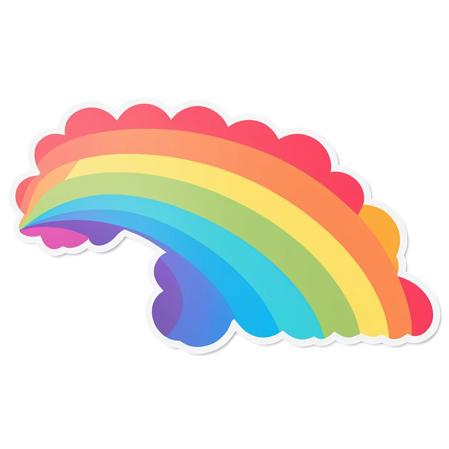 Rainbow cute sticker isolated on transparent background #21725