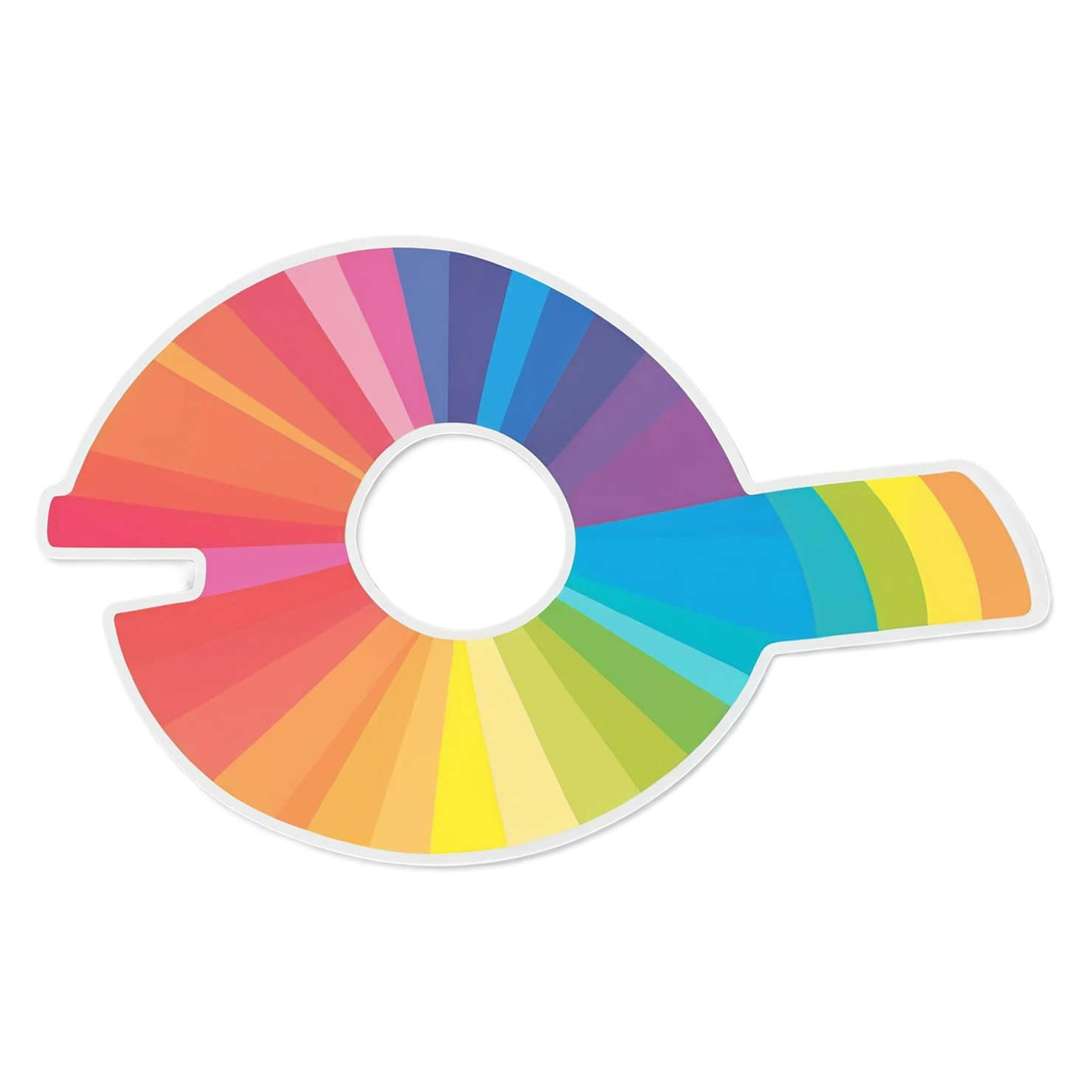 Rainbow cute sticker isolated on transparent background #21730