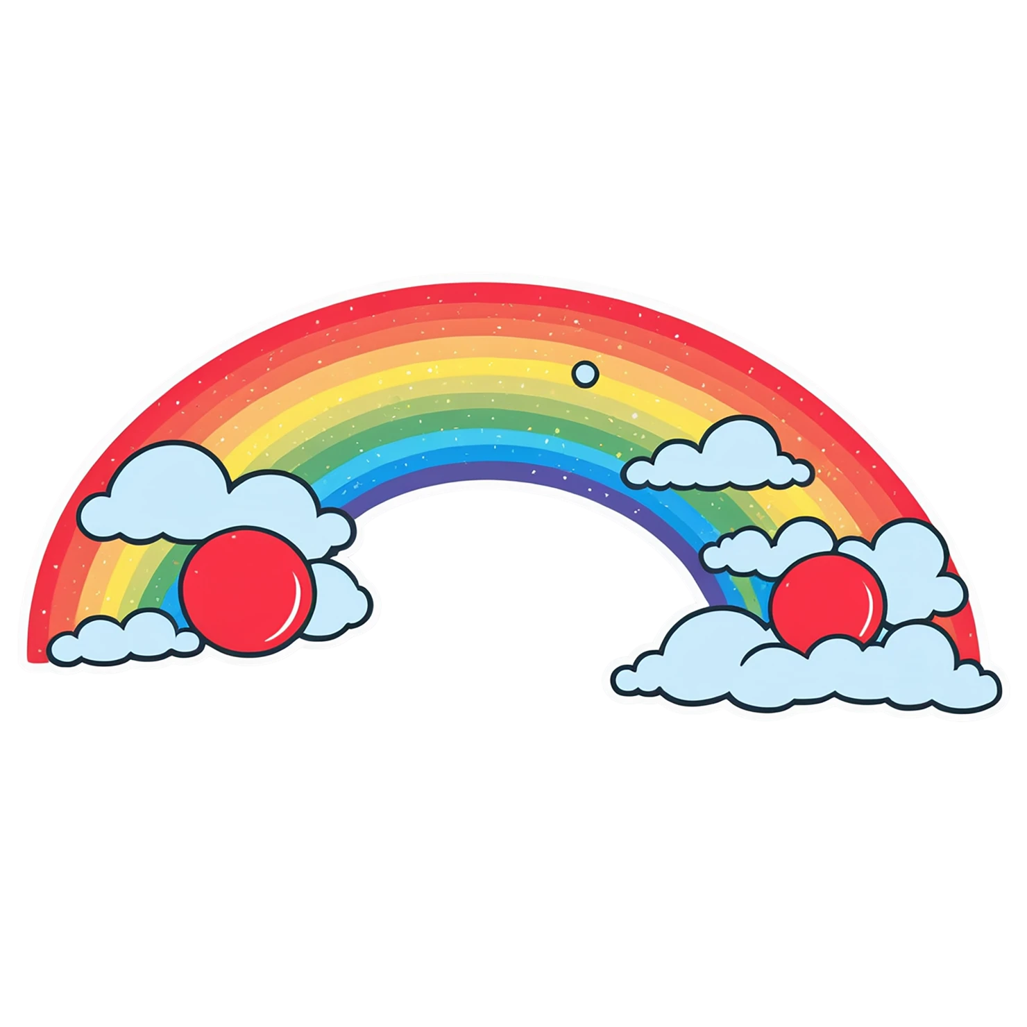 Rainbow cute sticker isolated on transparent background #21733