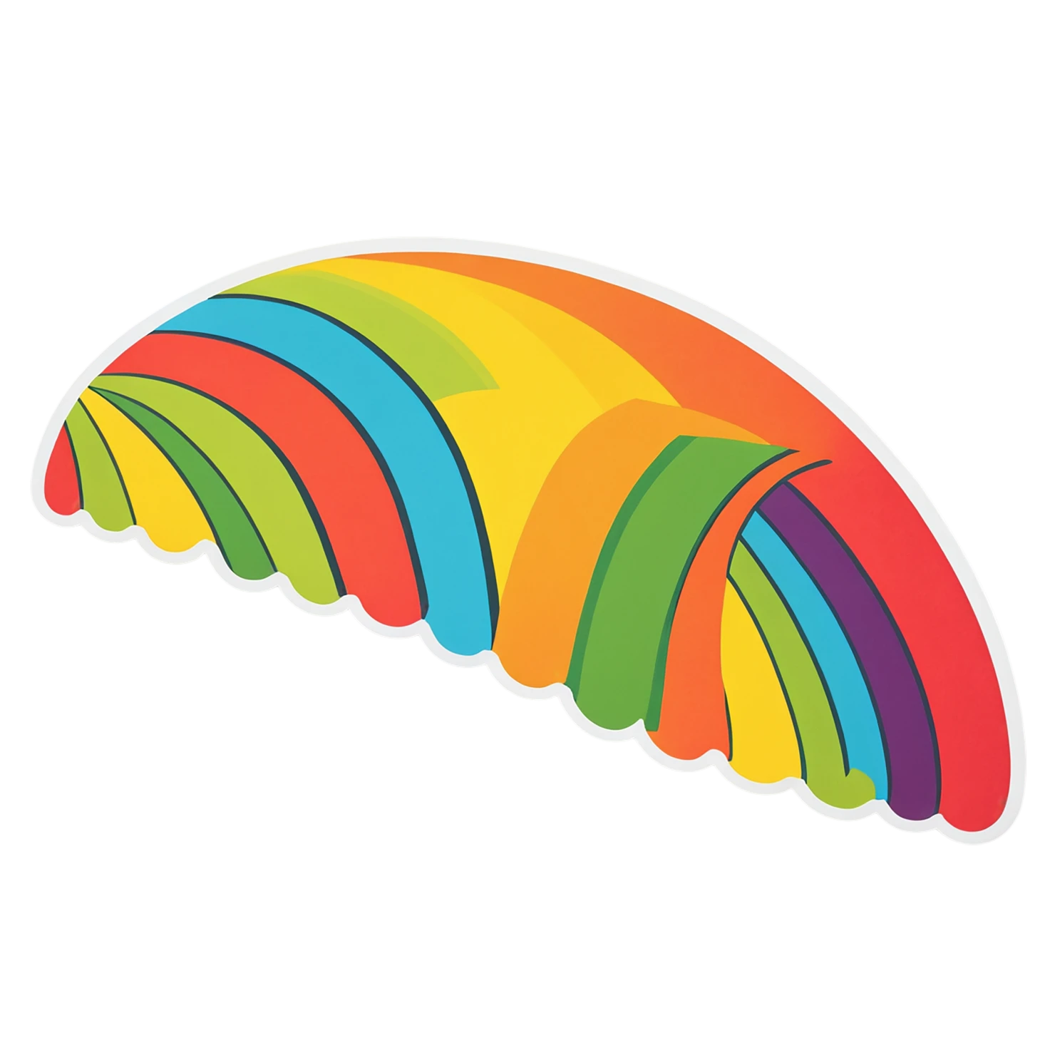 Rainbow cute sticker isolated on transparent background #21734