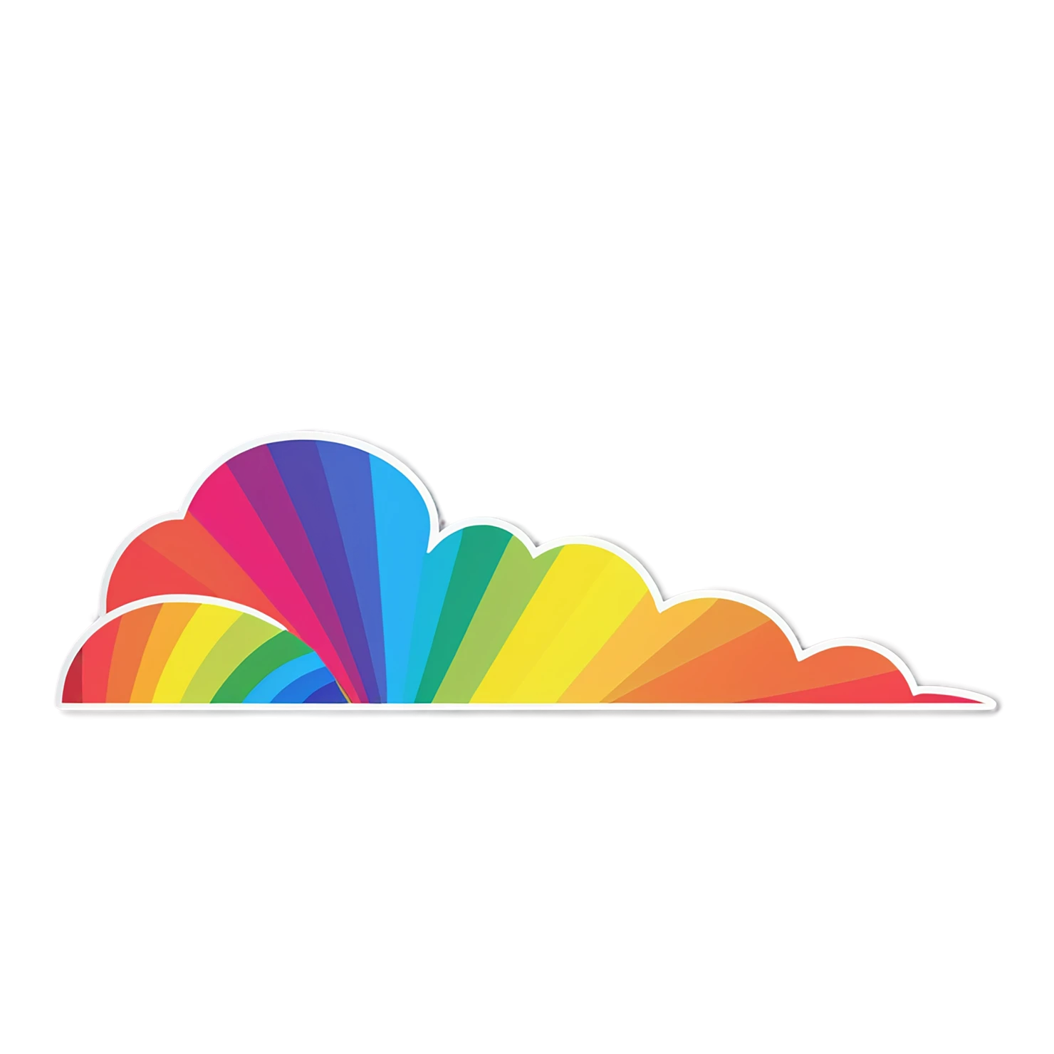 Rainbow cute sticker isolated on transparent background #21741