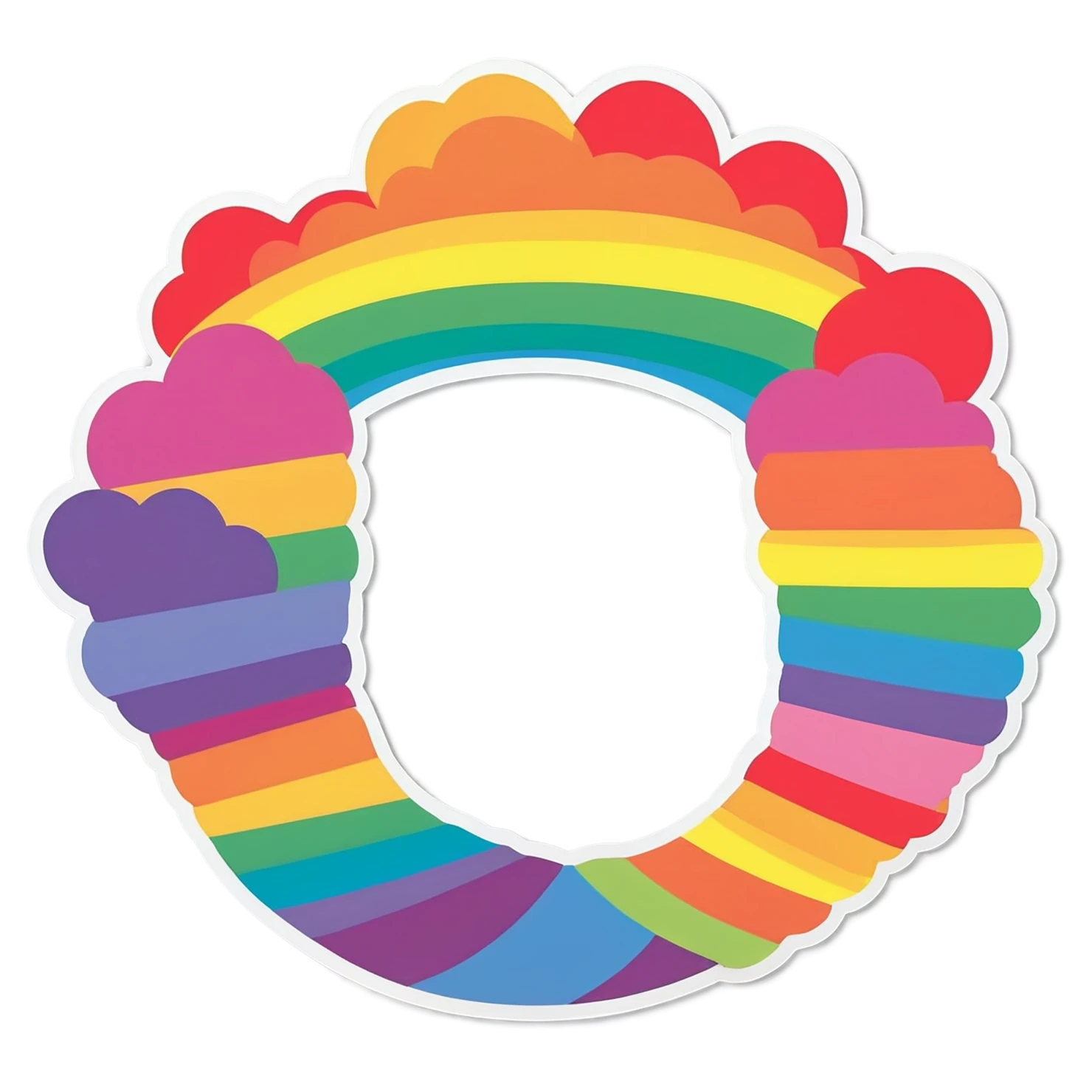 Rainbow cute sticker isolated on transparent background #21743