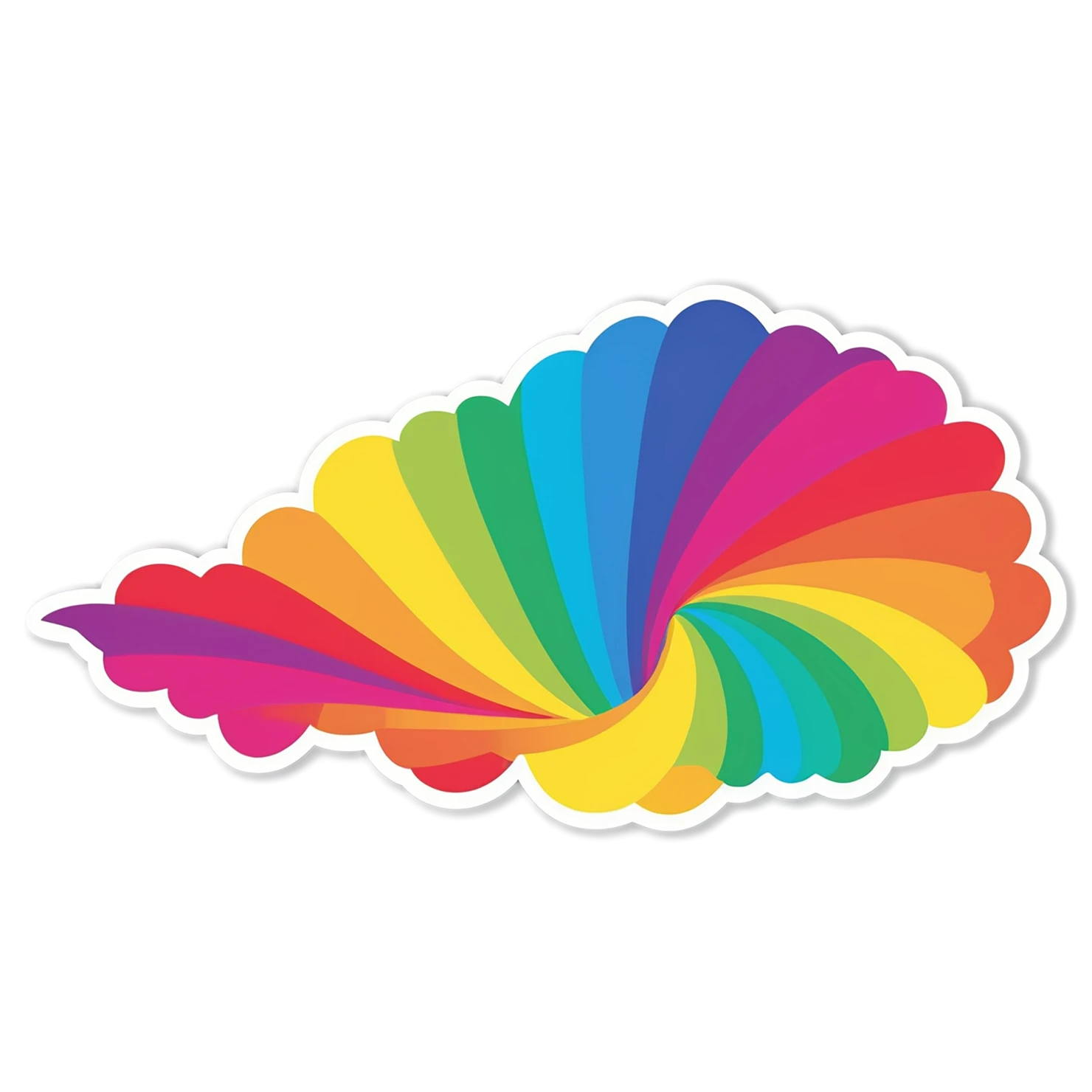 Rainbow cute sticker isolated on transparent background #21745