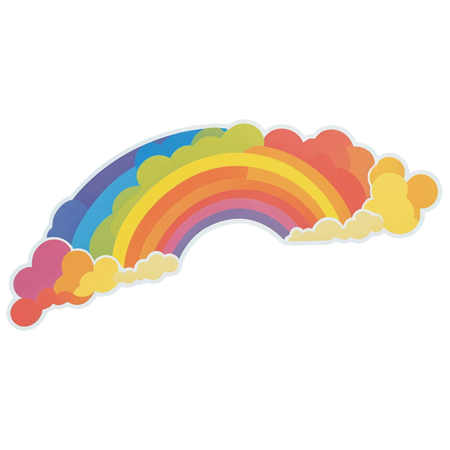 Rainbow cute sticker isolated on transparent background #21749