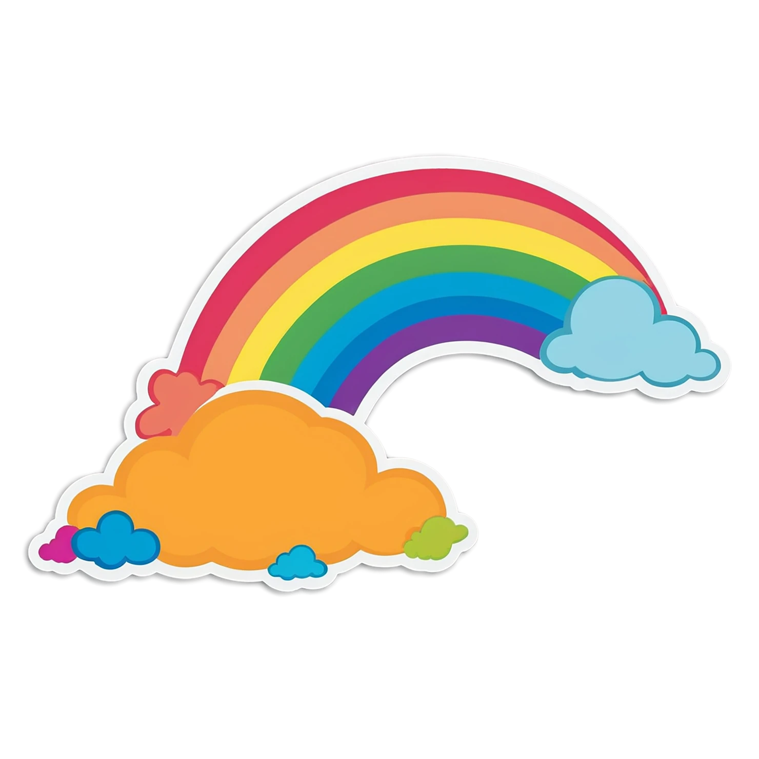 Rainbow cute sticker isolated on transparent background #21751