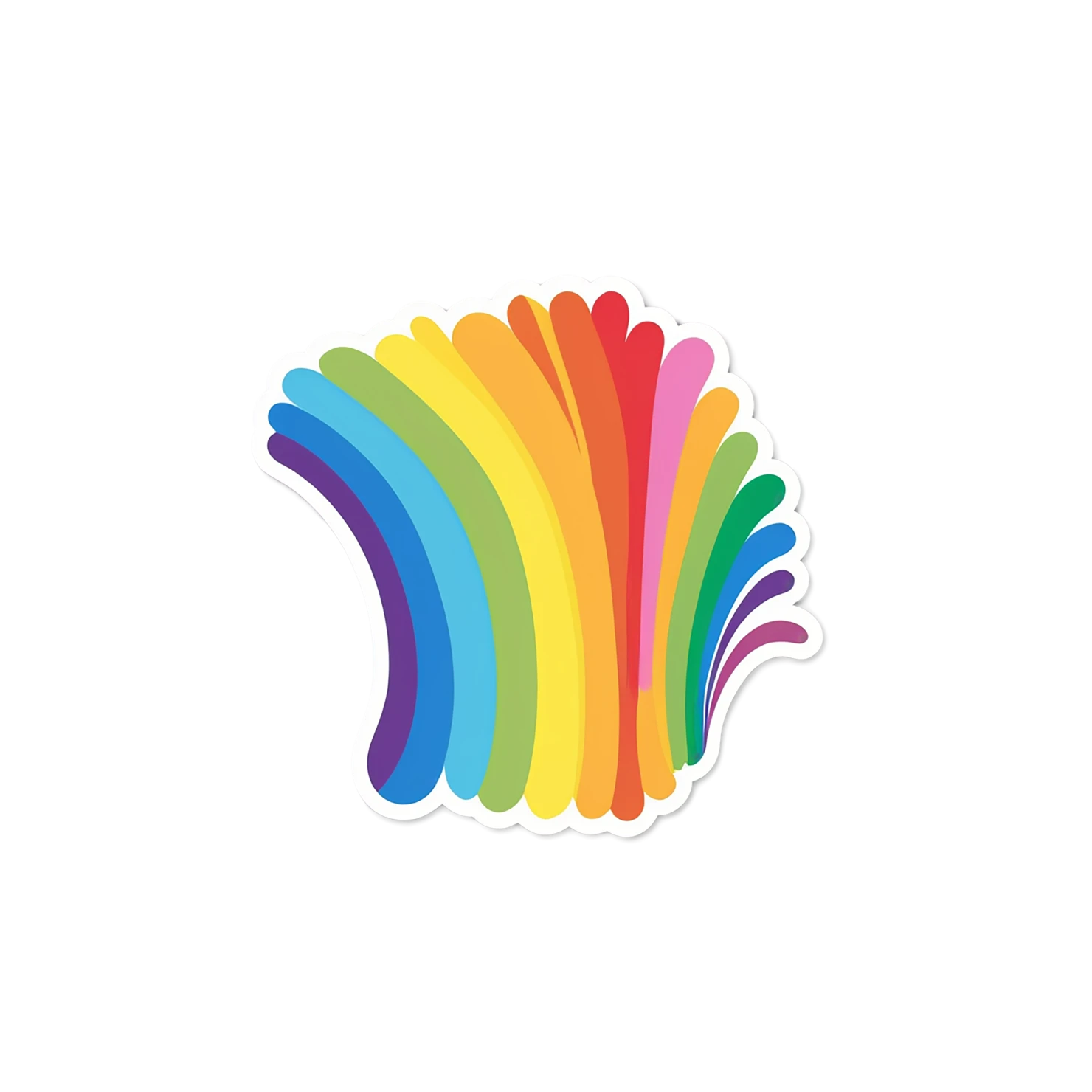 Rainbow cute sticker isolated on transparent background #21752