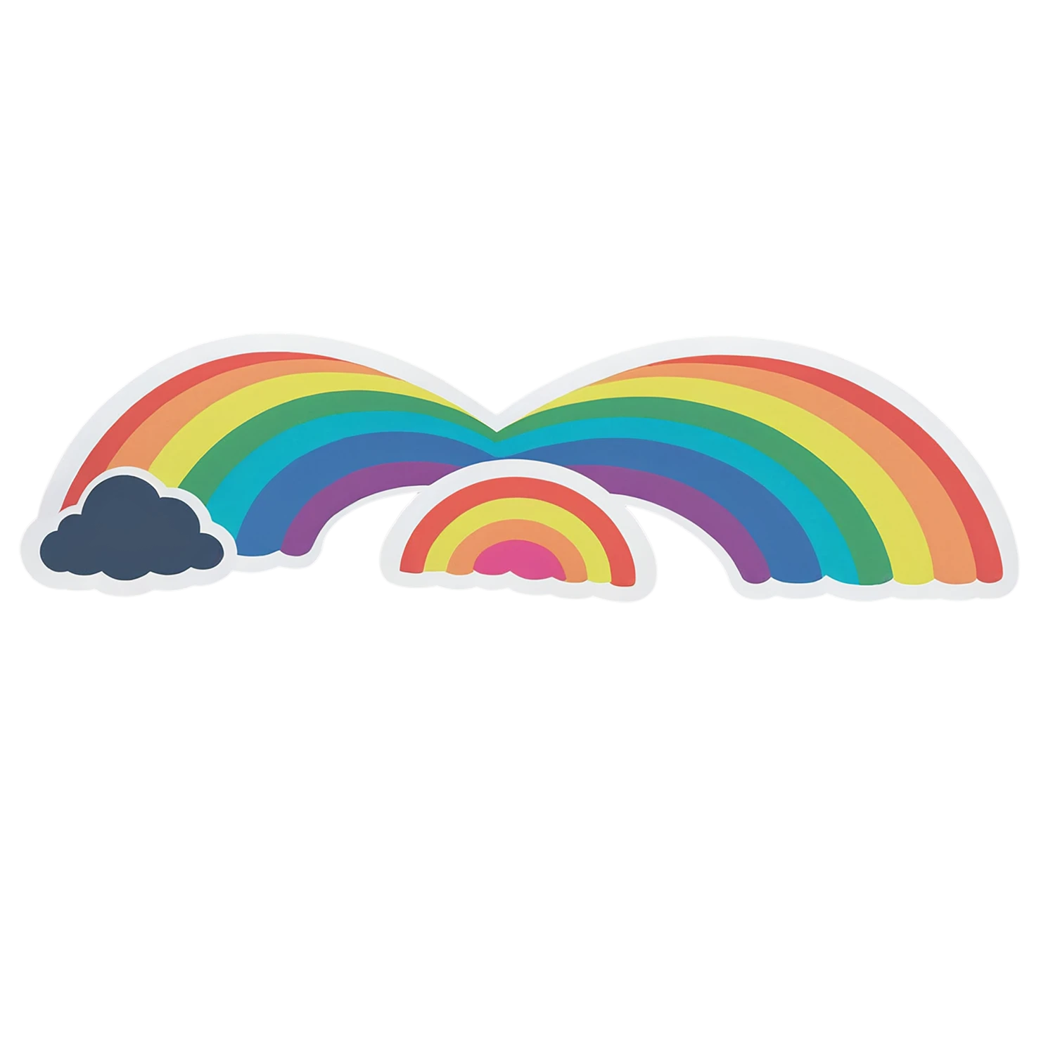 Rainbow cute sticker isolated on transparent background #21762