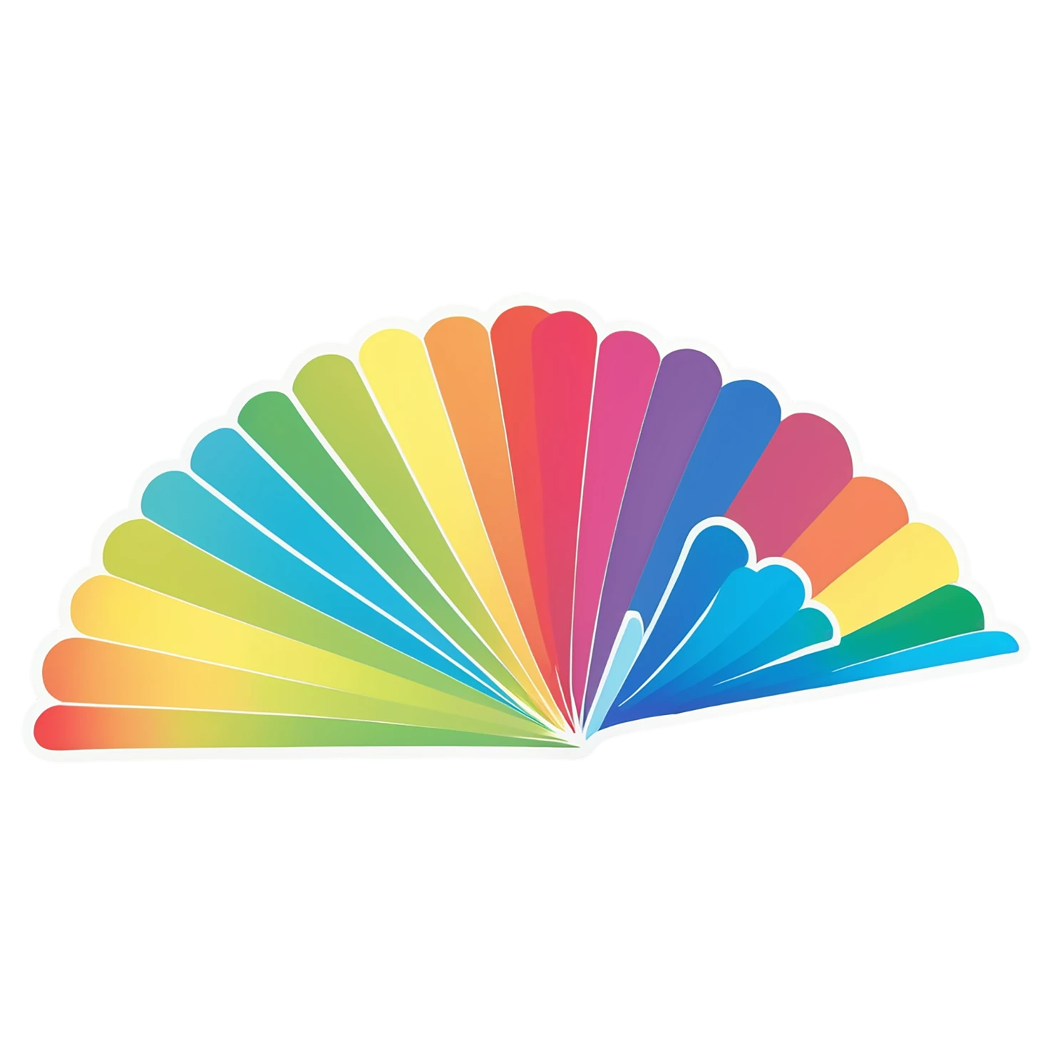 Rainbow cute sticker isolated on transparent background #21763
