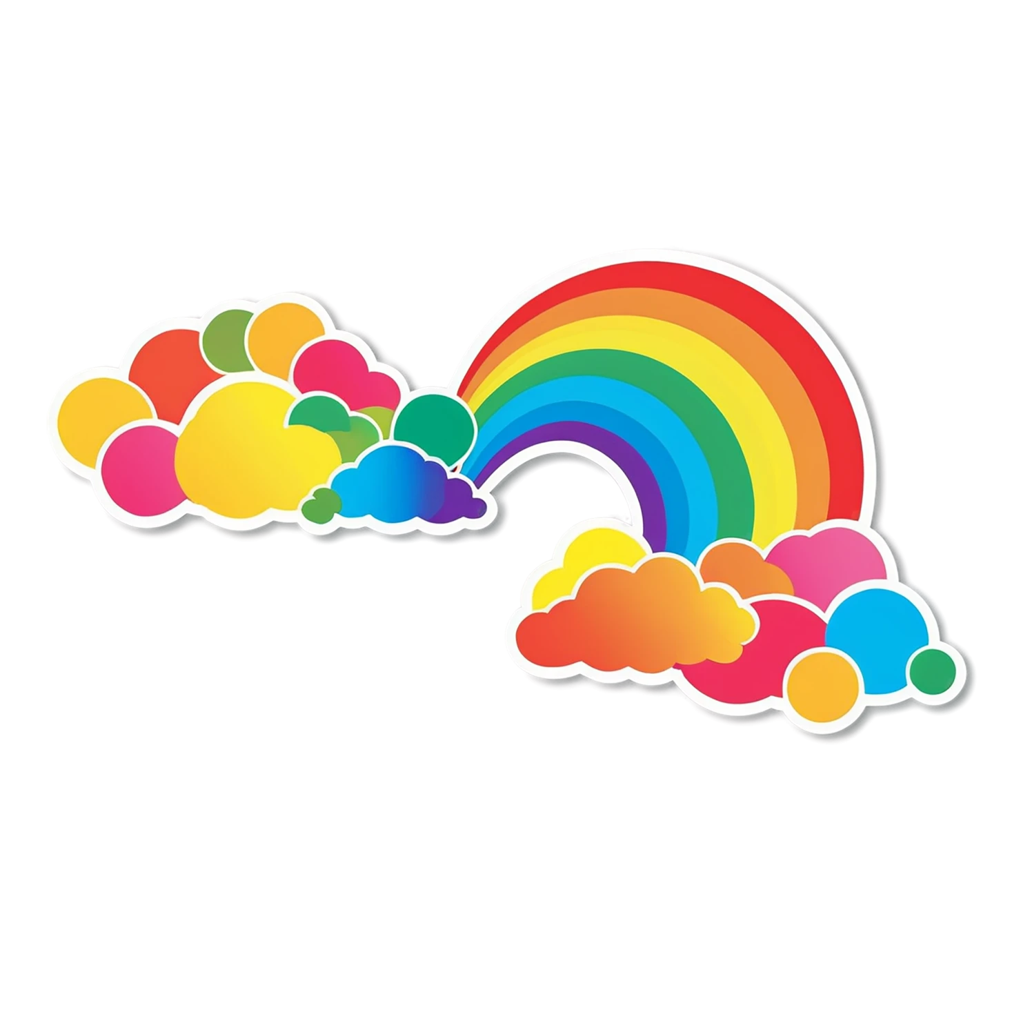 Rainbow cute sticker isolated on transparent background #21769