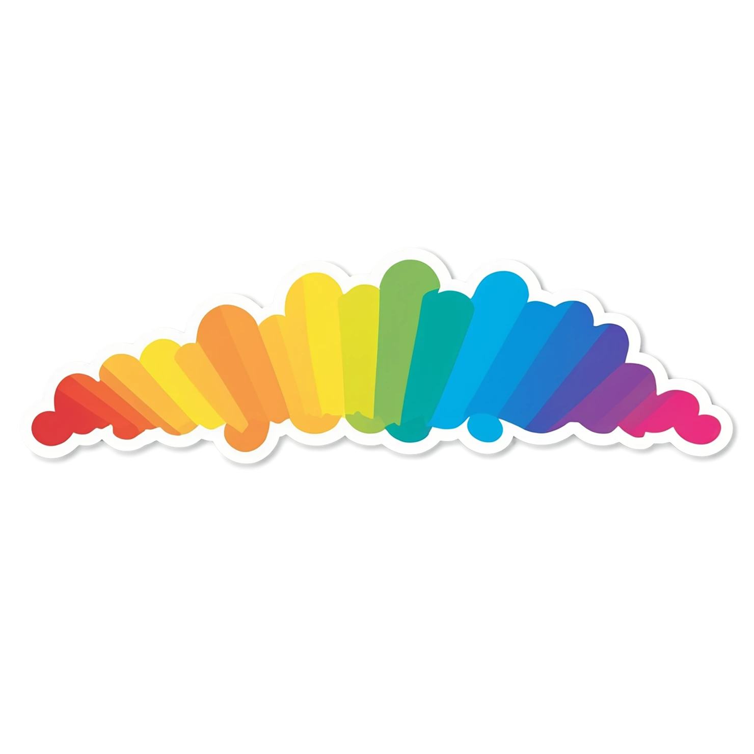 Rainbow cute sticker isolated on transparent background #21773