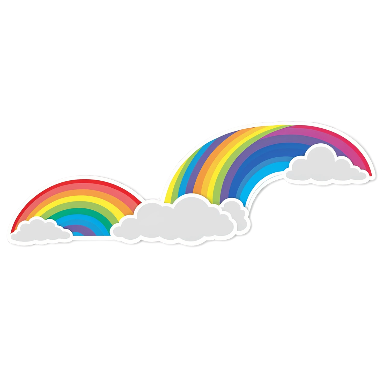Rainbow cute sticker isolated on transparent background #21780