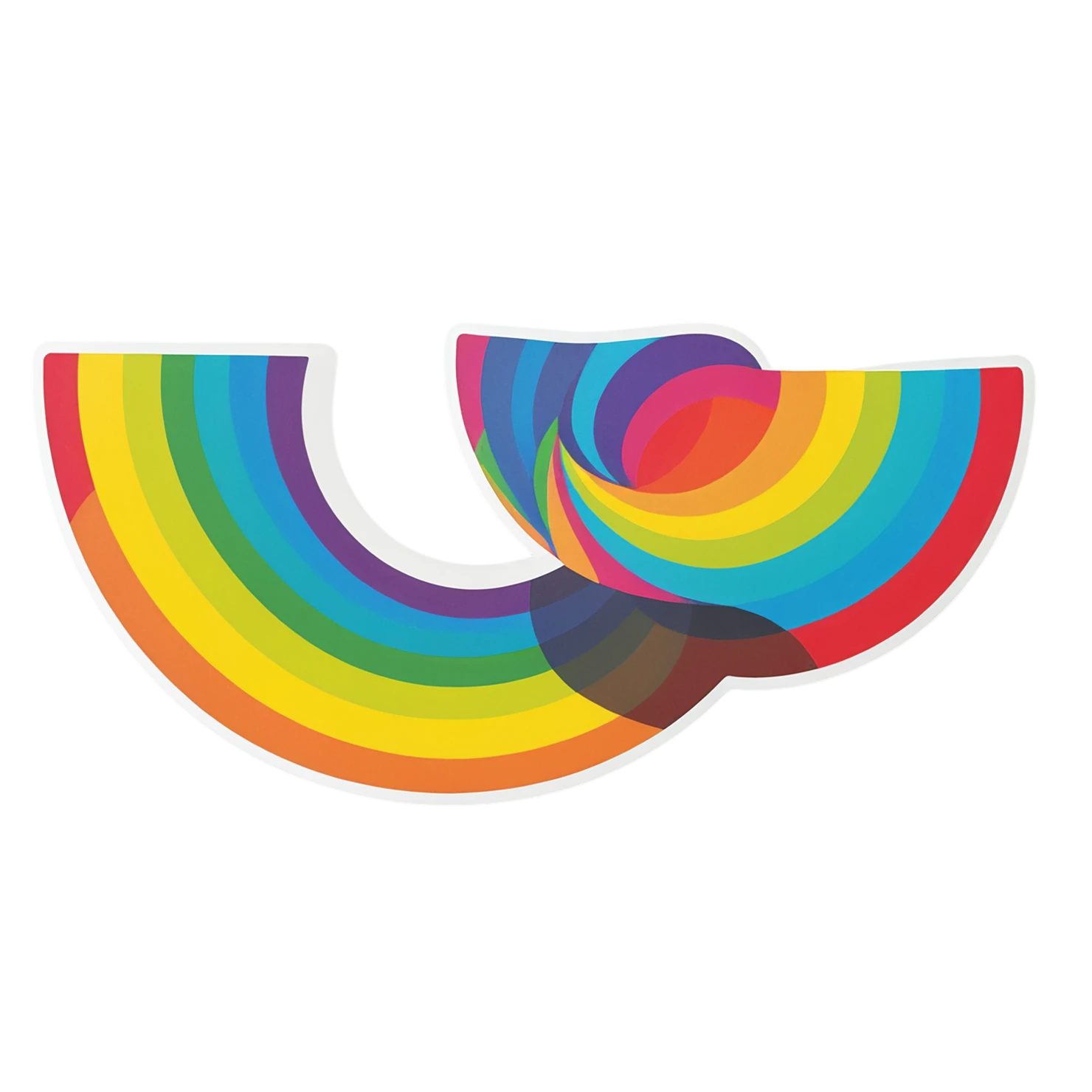 Rainbow cute sticker isolated on transparent background #21782