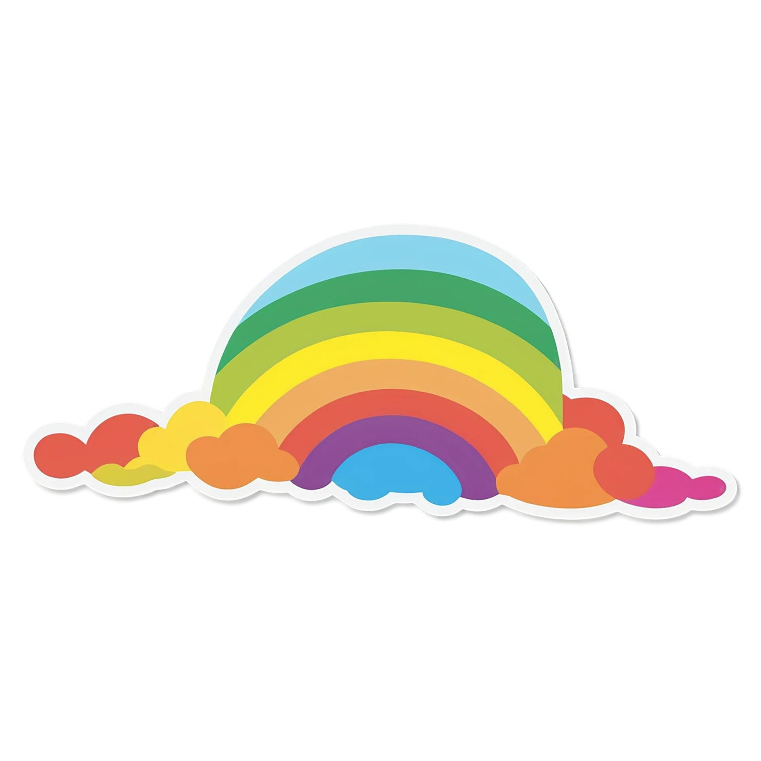 Rainbow cute sticker isolated on transparent background #21784