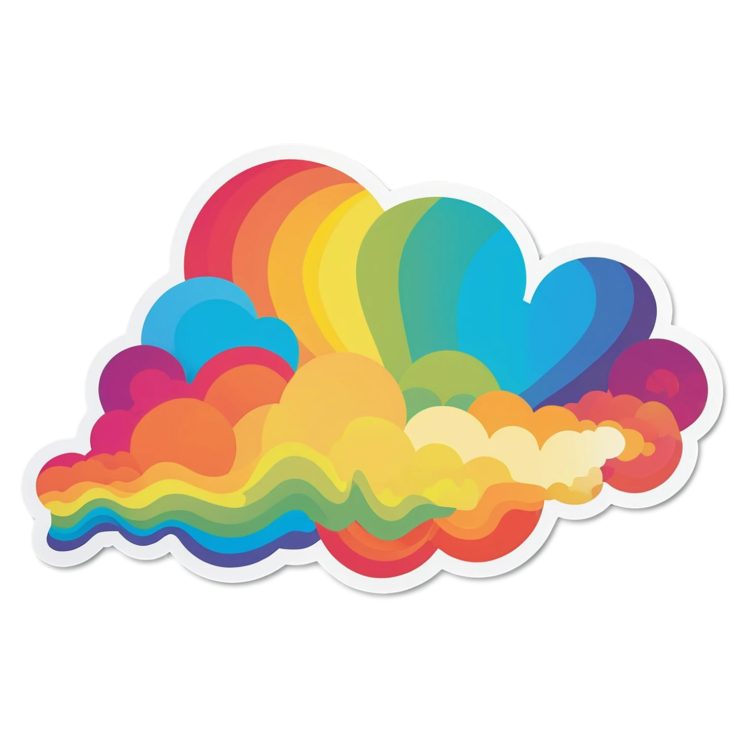 Rainbow cute sticker isolated on transparent background #21785