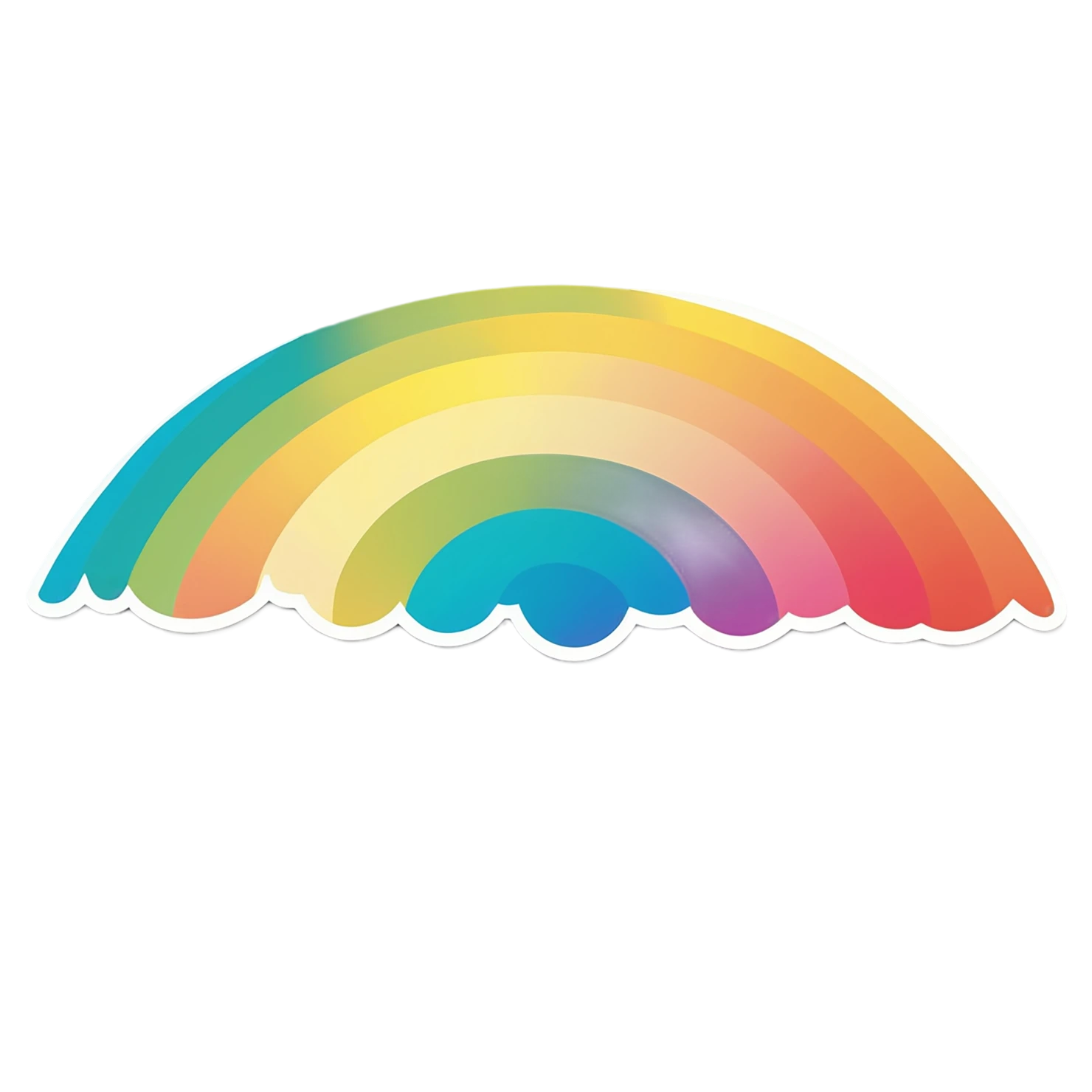 Rainbow cute sticker isolated on transparent background #21786