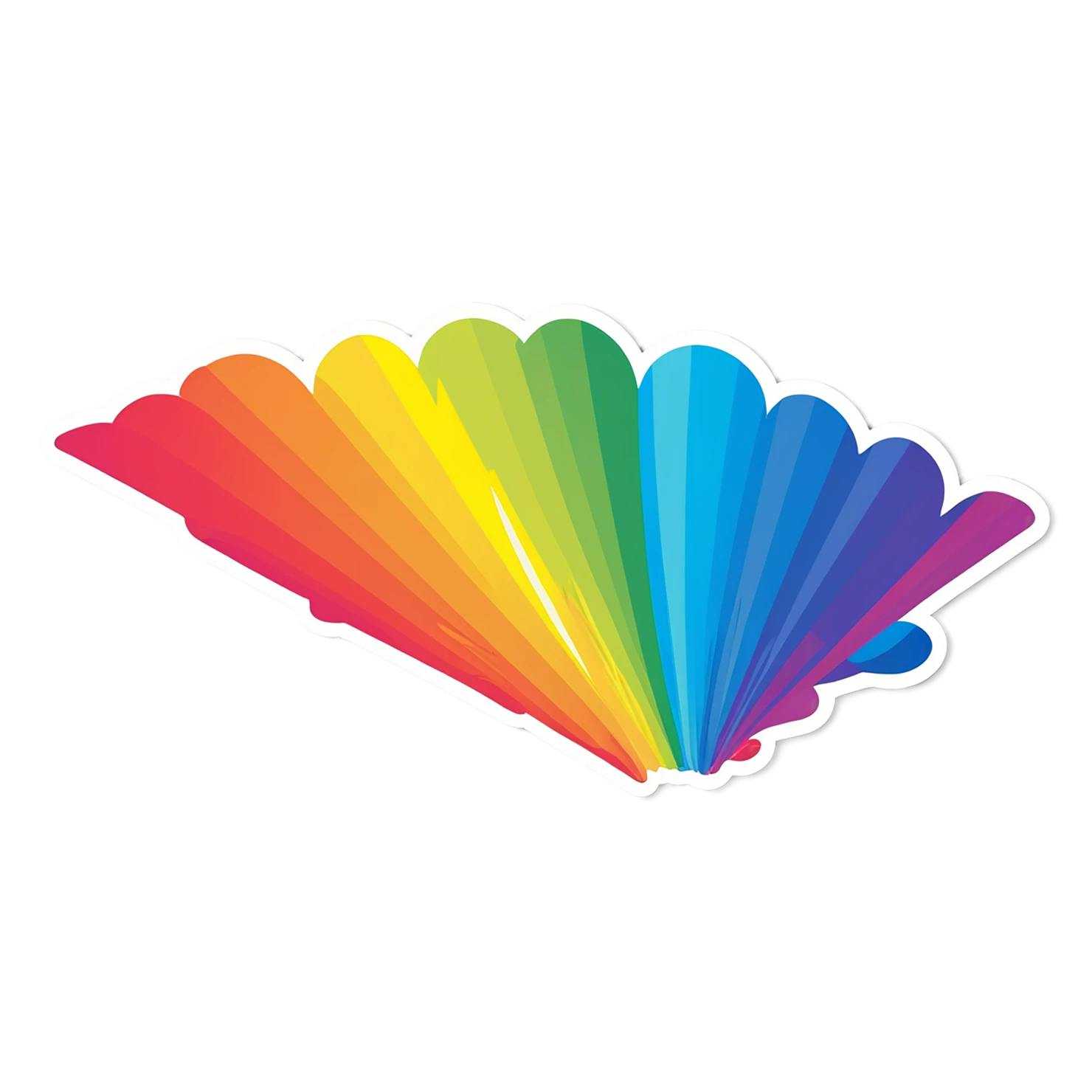 Rainbow cute sticker isolated on transparent background #21791