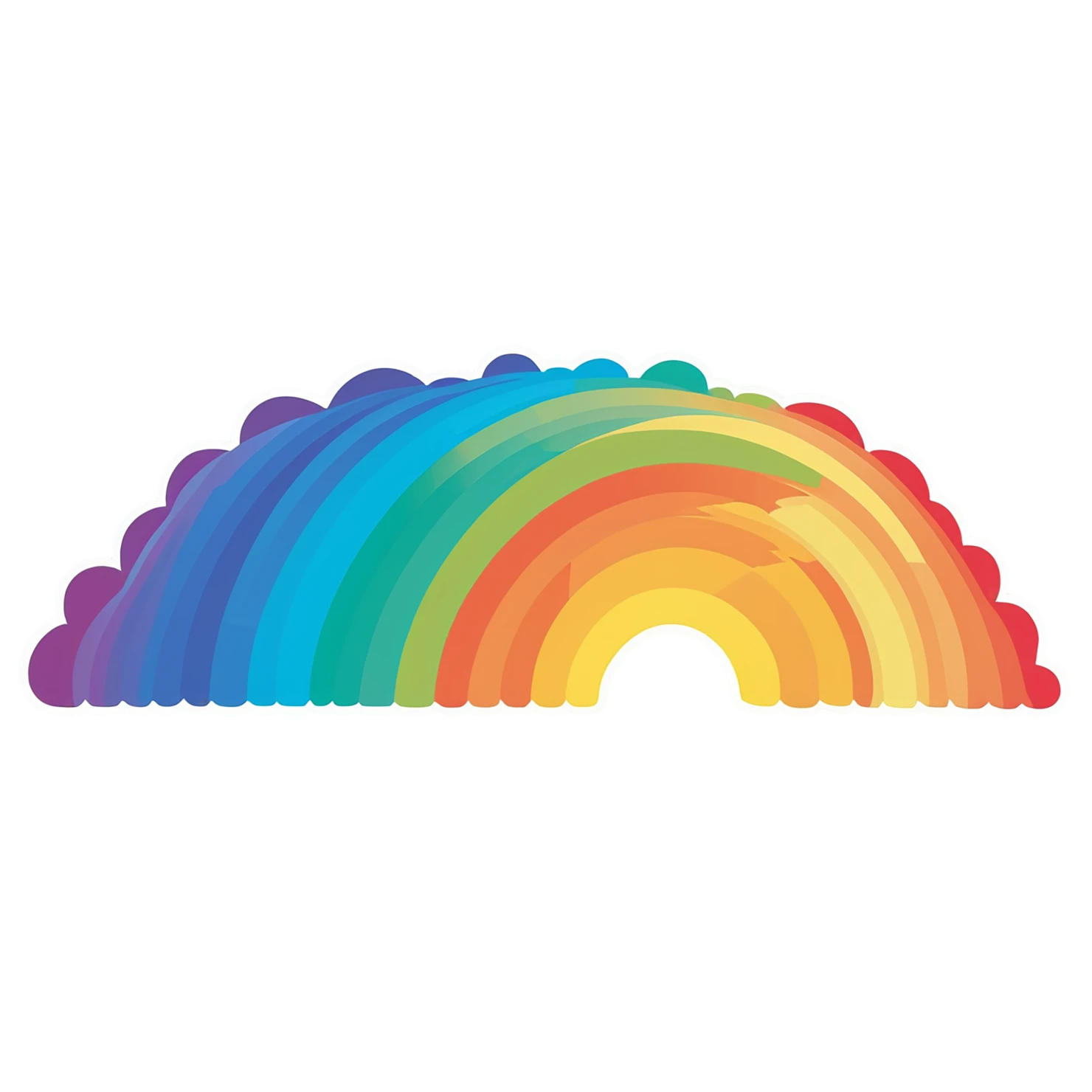 Rainbow cute sticker isolated on transparent background #21793
