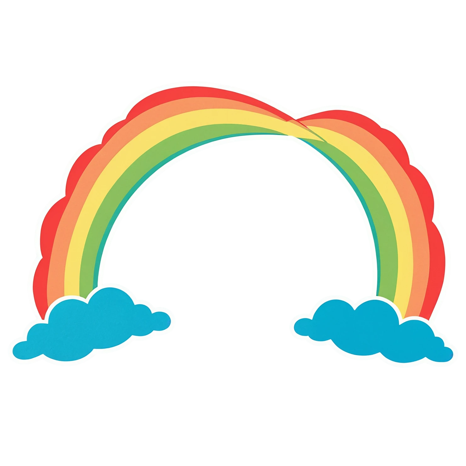 Rainbow cute sticker isolated on transparent background #21794