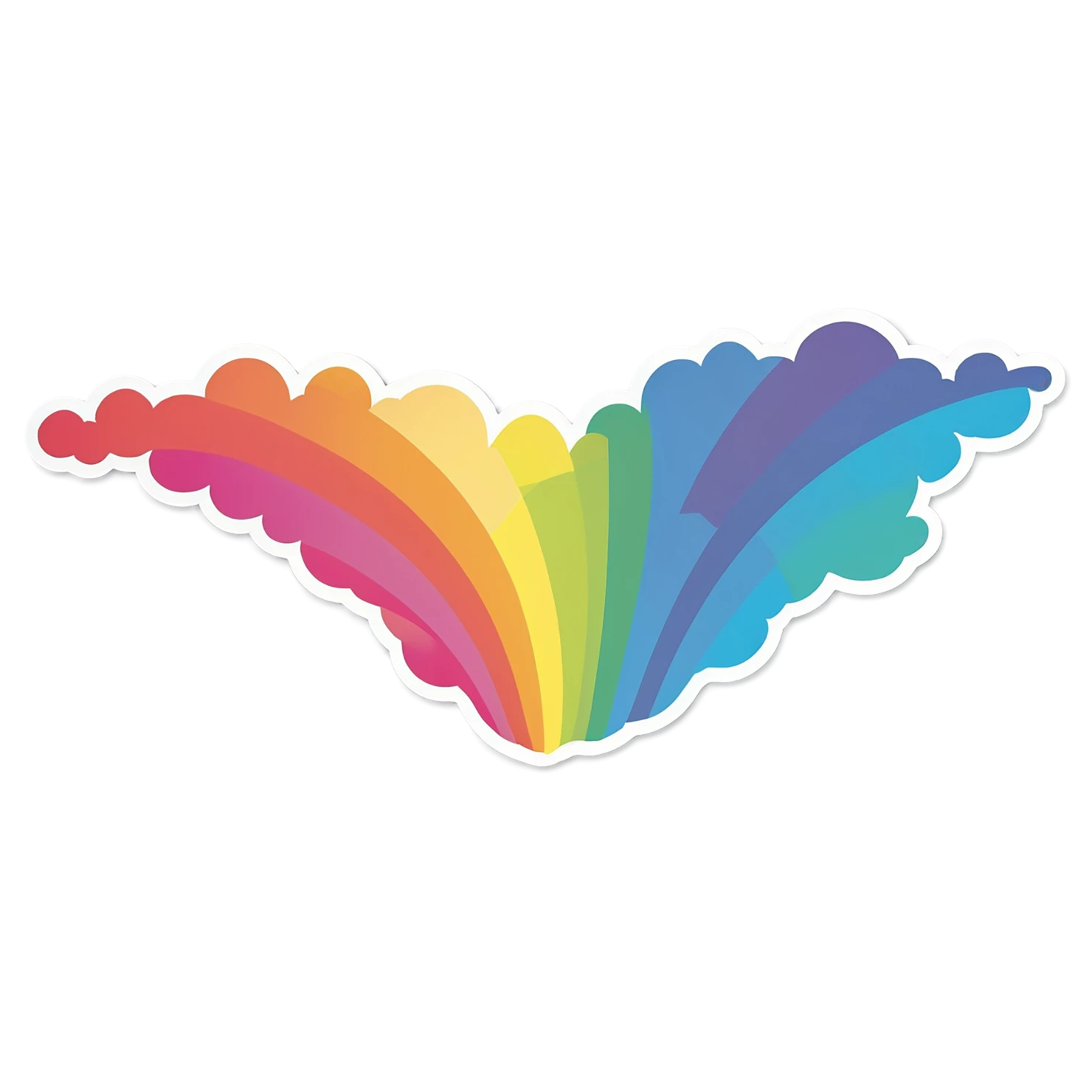 Rainbow cute sticker isolated on transparent background #21795