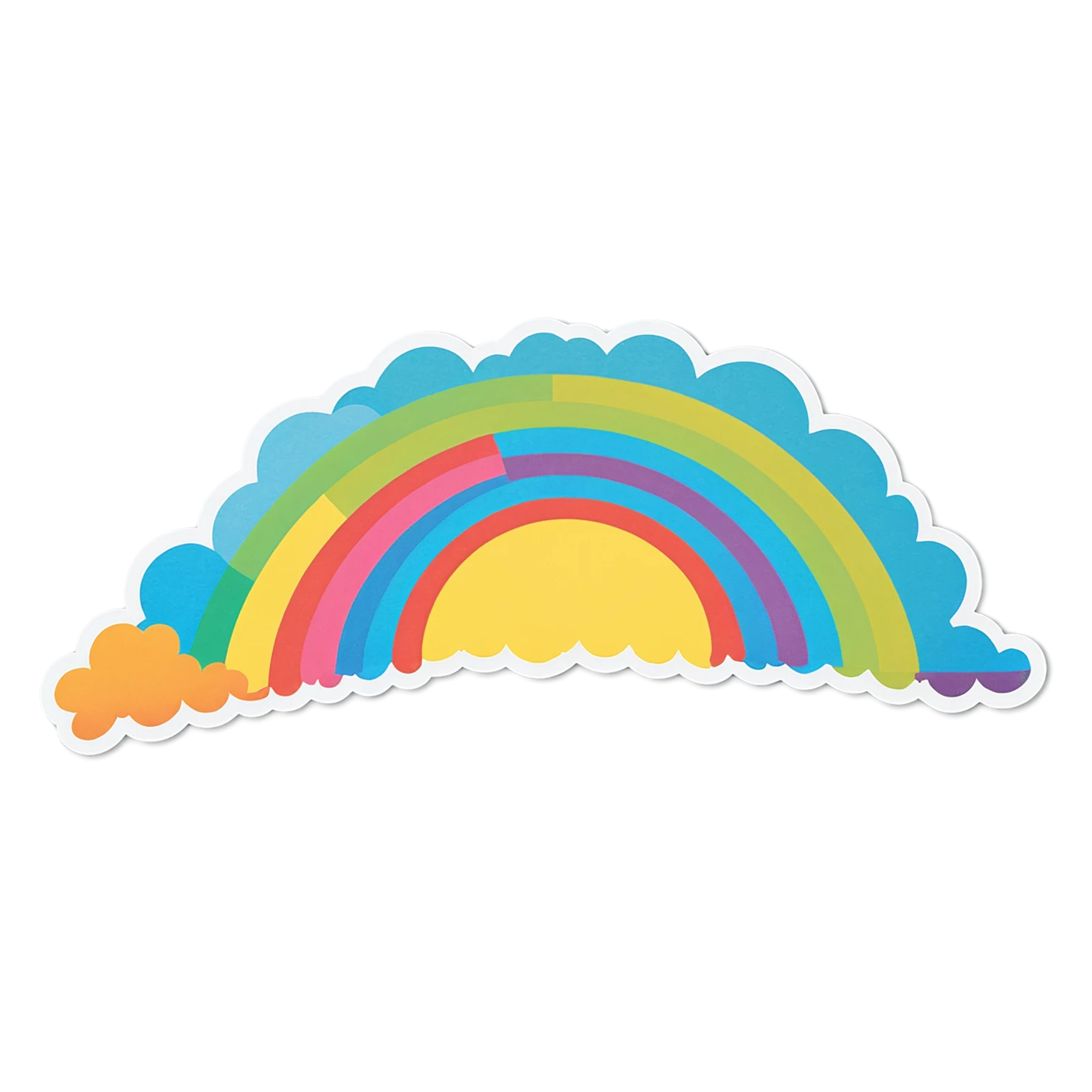Rainbow cute sticker isolated on transparent background #21797