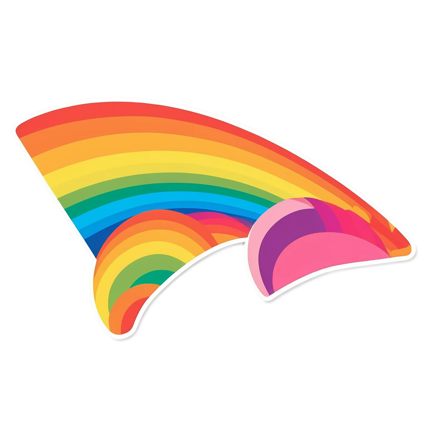Rainbow cute sticker isolated on transparent background #21801