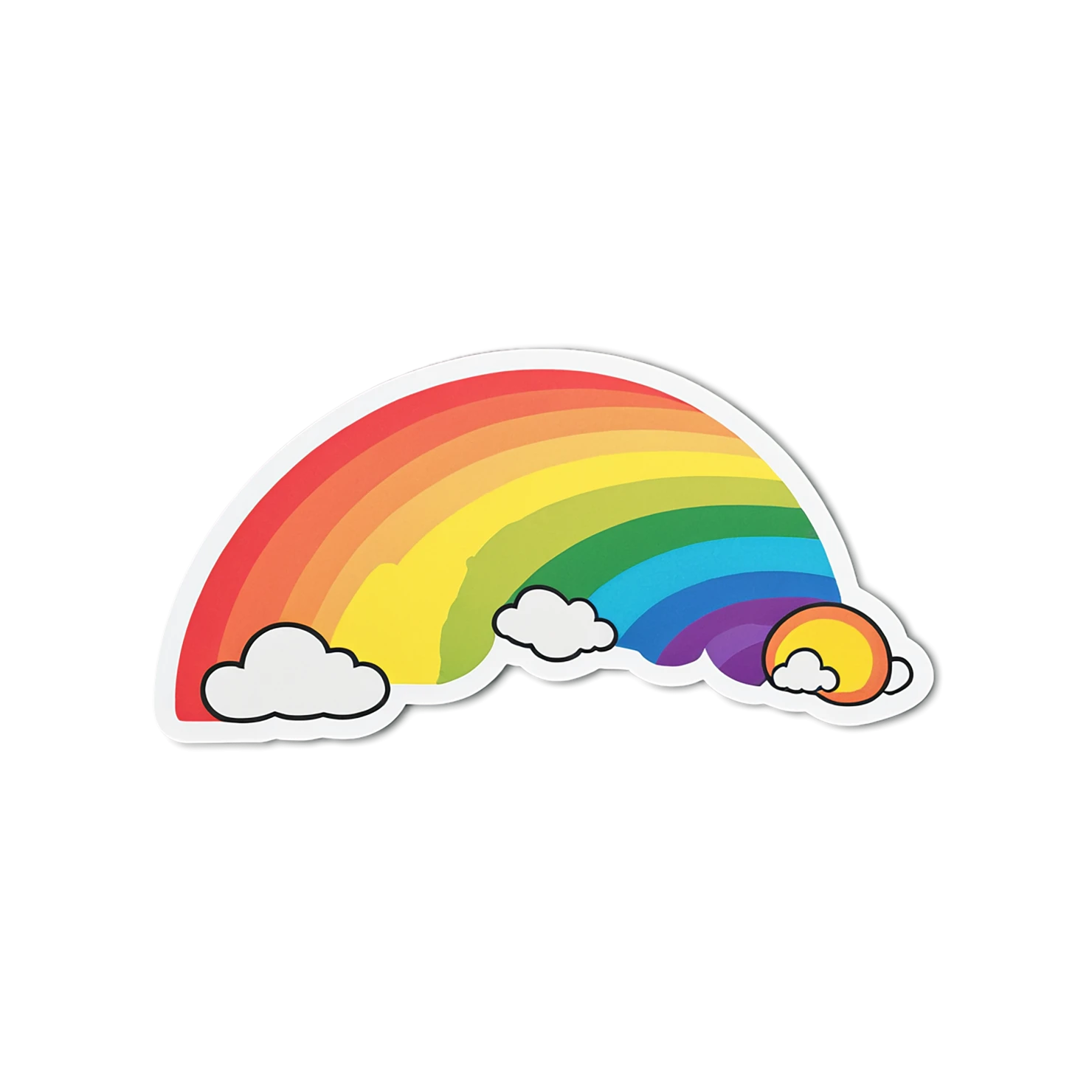 Rainbow cute sticker isolated on transparent background #21803