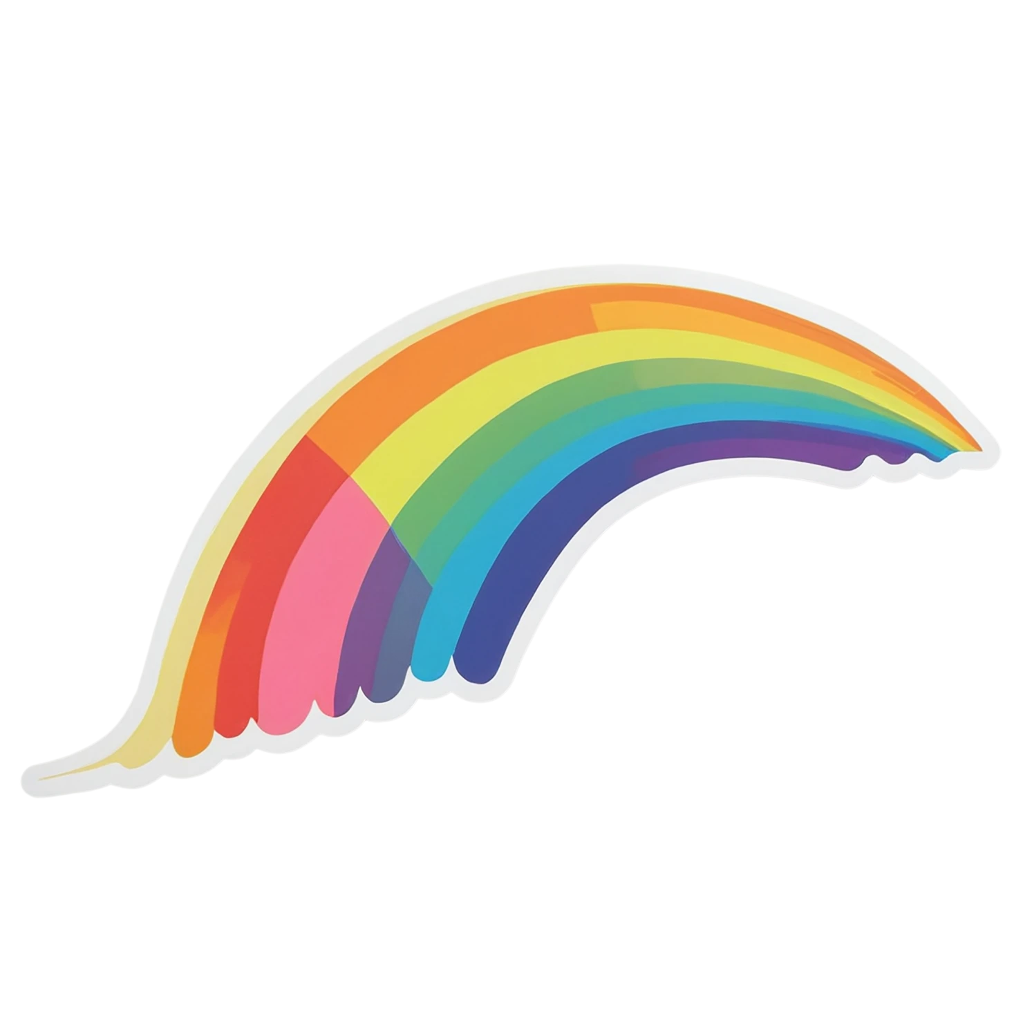 Rainbow cute sticker isolated on transparent background #21804