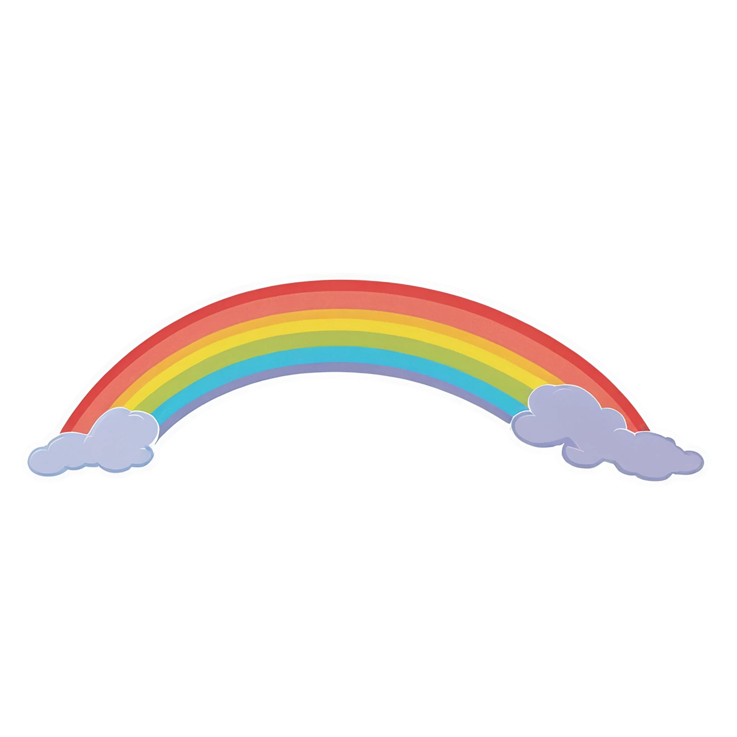 Rainbow cute sticker isolated on transparent background #21806