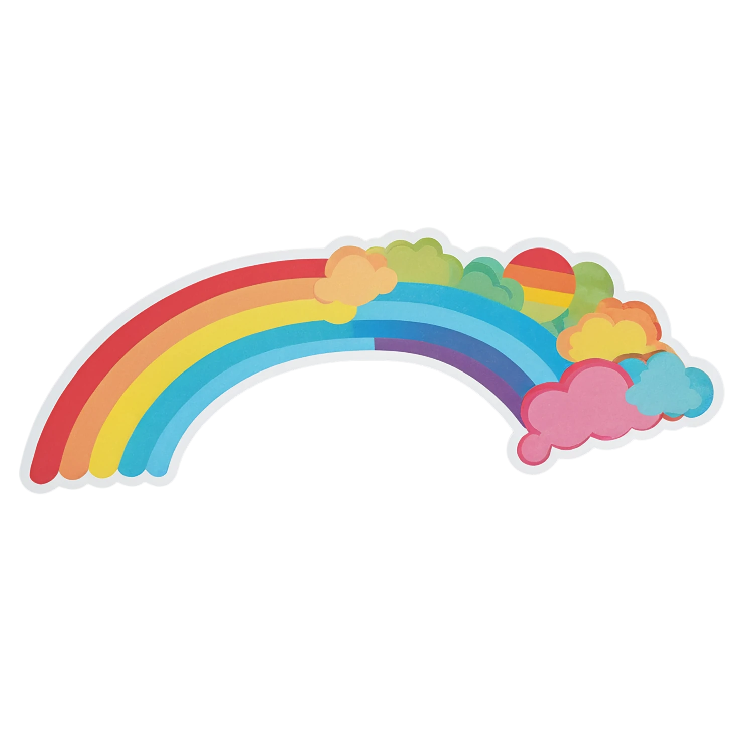 Rainbow cute sticker isolated on transparent background #21807