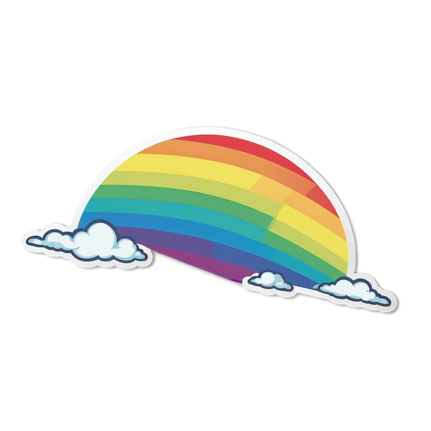 Rainbow cute sticker isolated on transparent background #21808