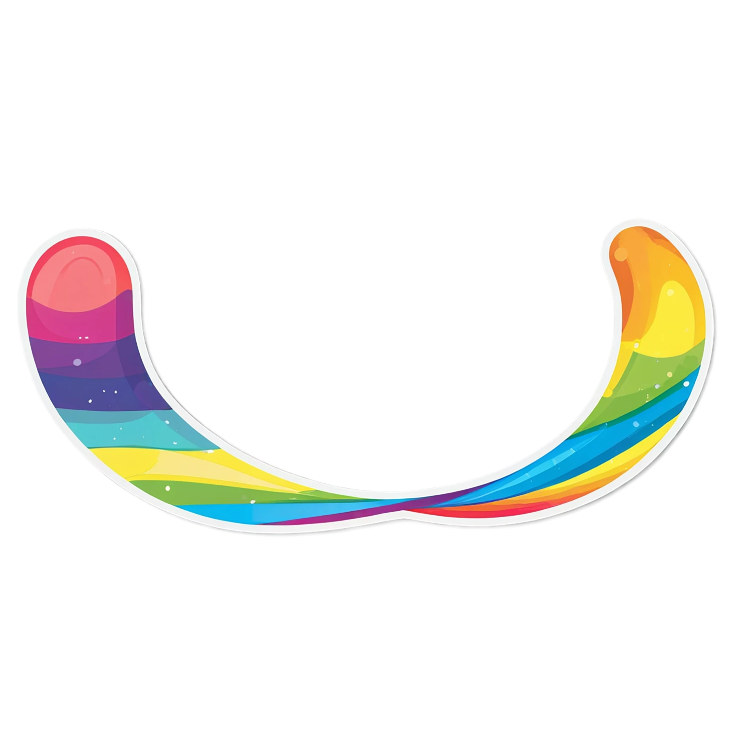 Rainbow cute sticker isolated on transparent background #21811