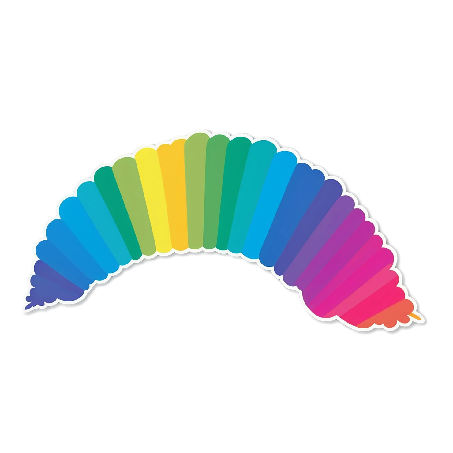 Rainbow cute sticker isolated on transparent background #21812