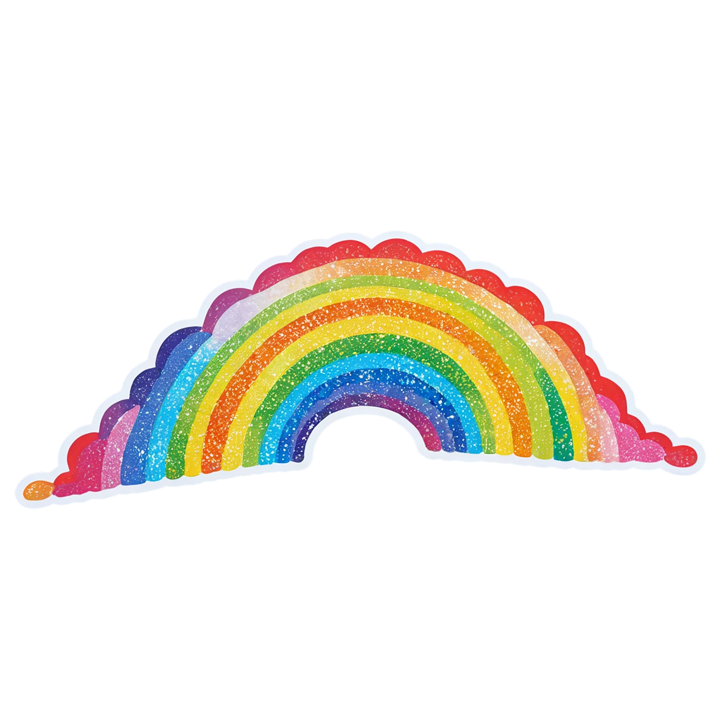 Rainbow cute sticker isolated on transparent background #21814
