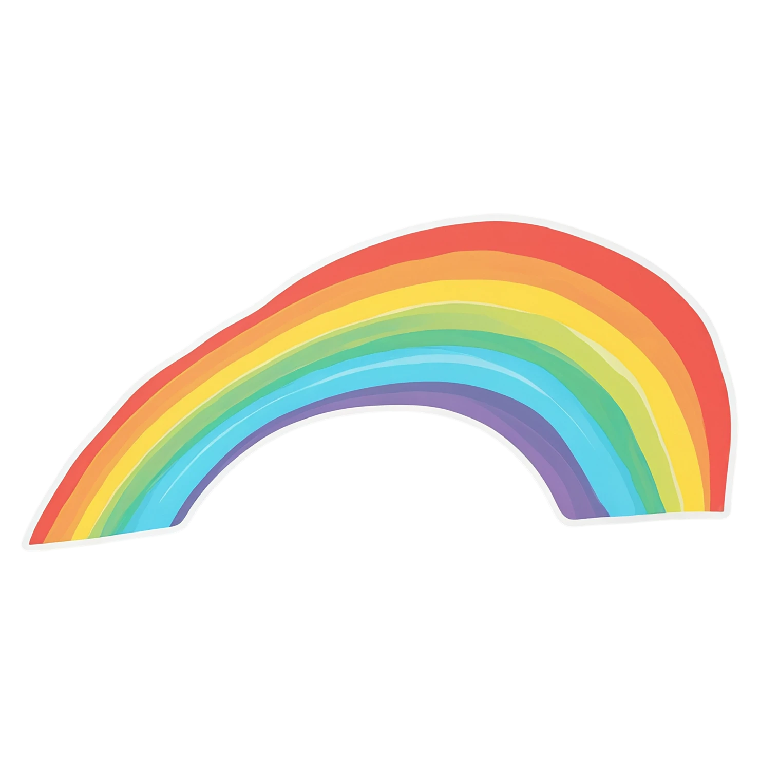 Rainbow cute sticker isolated on transparent background #21815