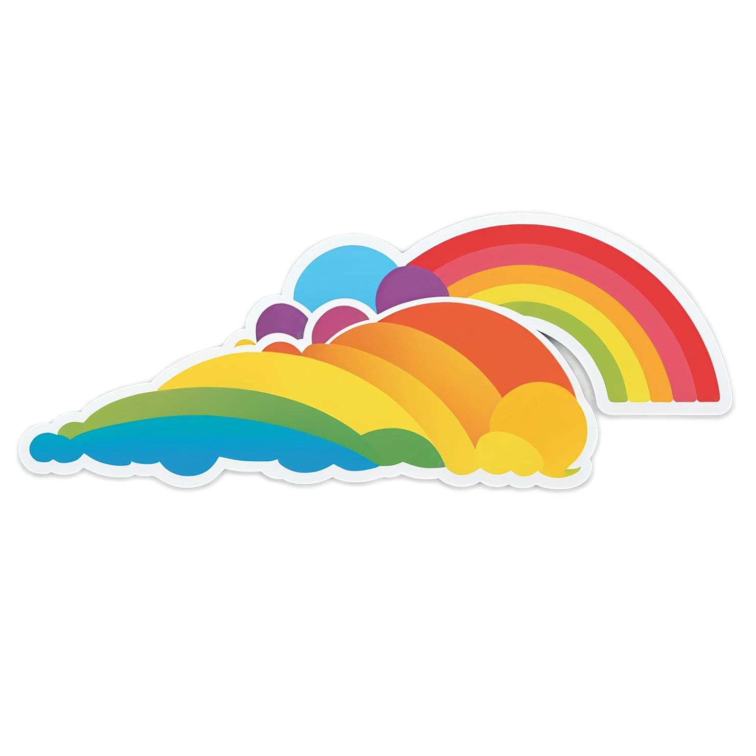 Rainbow cute sticker isolated on transparent background #21820